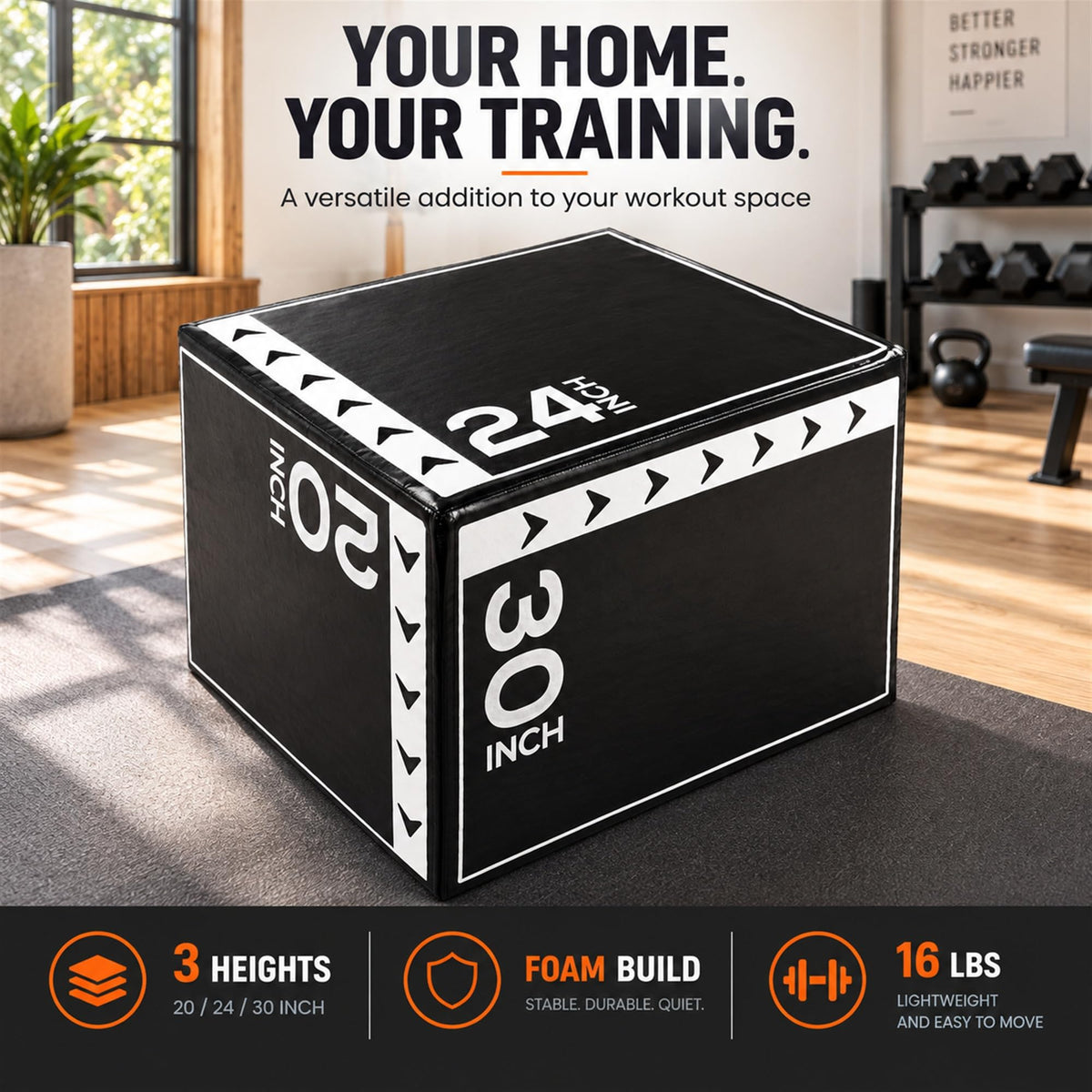 3-in-1 Foam Plyometric Jump Box N184477
