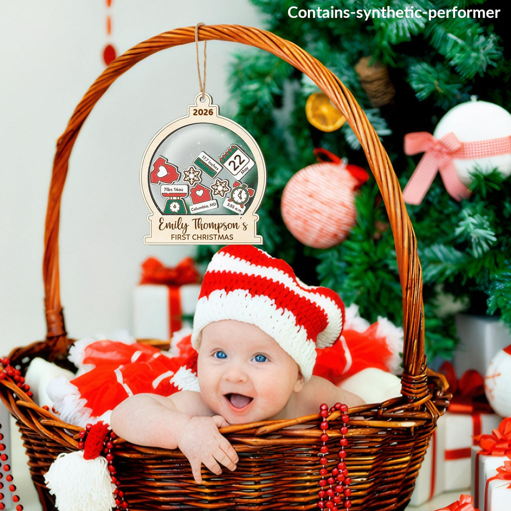 Baby's First Christmas Ornament 2026 Spherical M293