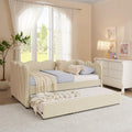 Twin Size Gingham Daybed with Trundle and USB Ports F499