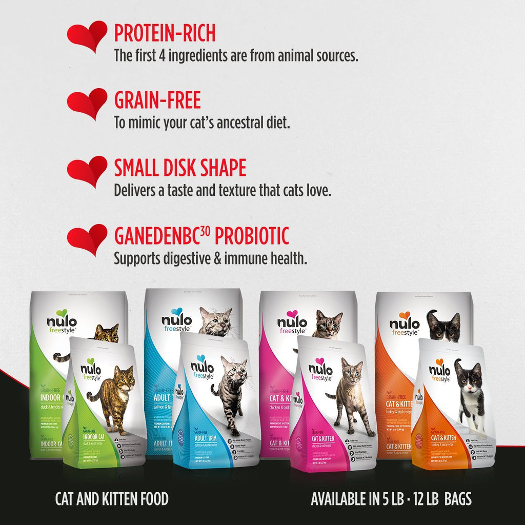 Grain Free Dry Cat Food With Probiotic Duck & Lentils Recipe 12Lb Bag T23410