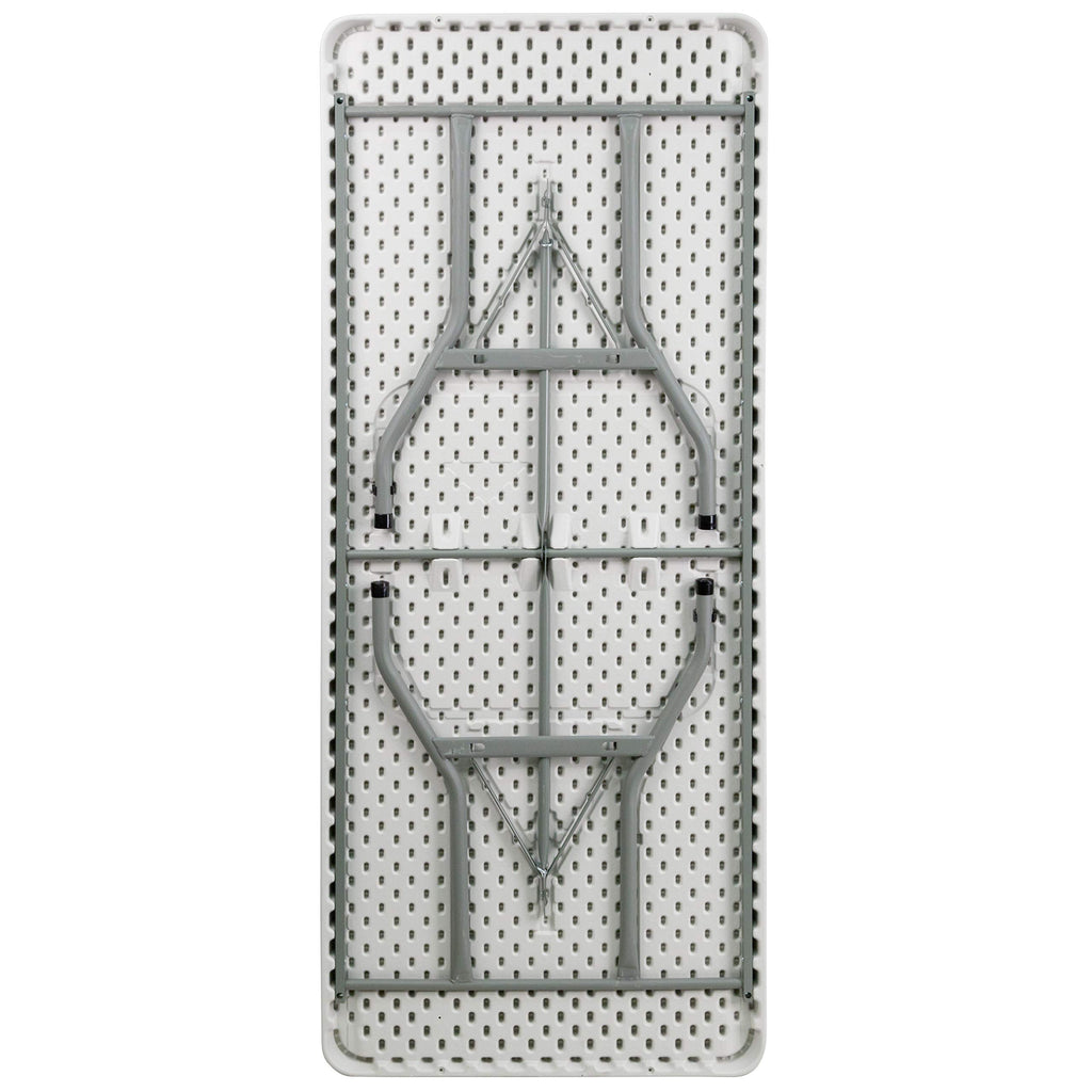 6-Foot Granite White Plastic Folding Table Q2512
