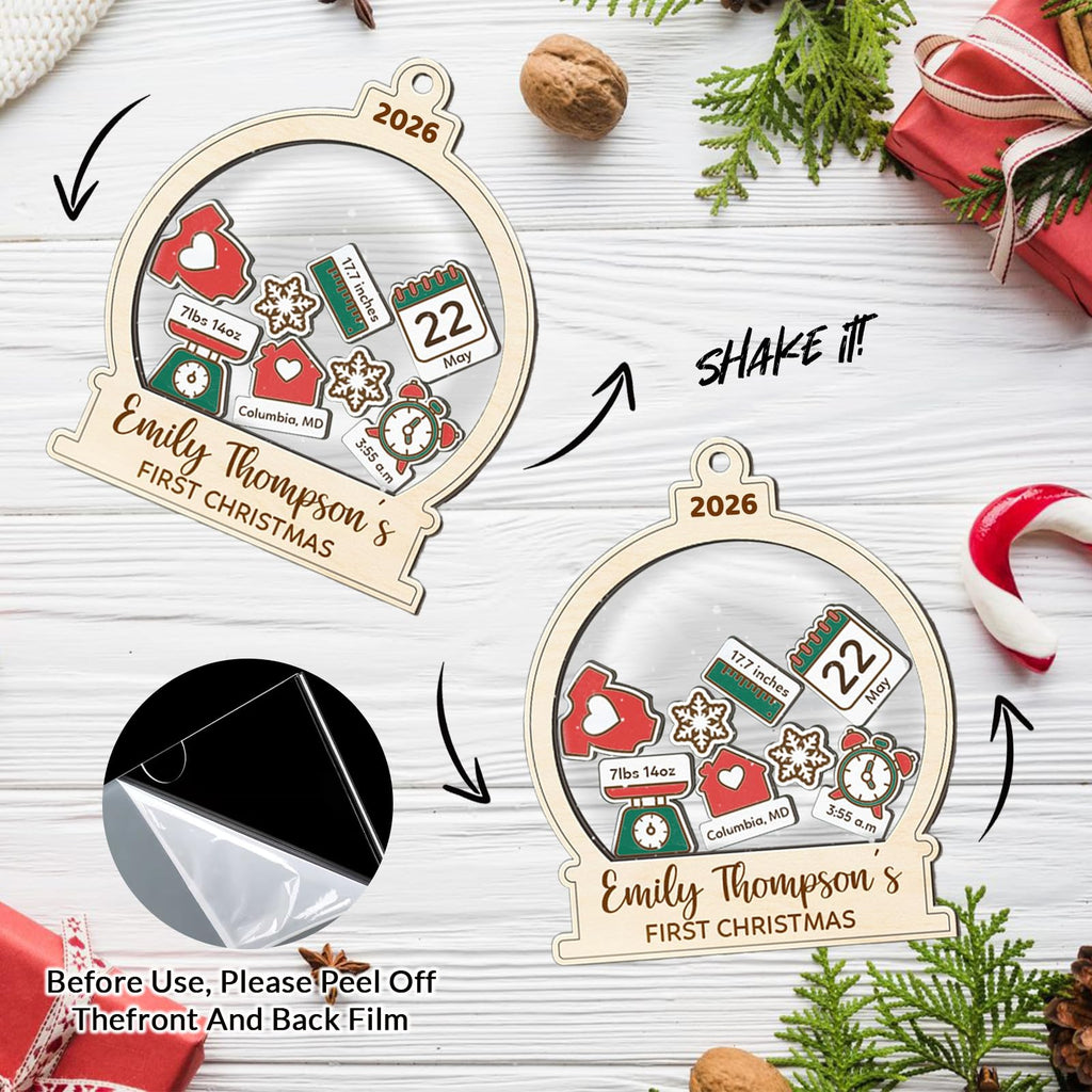 Baby's First Christmas Ornament 2026 Spherical M293
