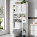 White Over the Toilet Storage Cabinet with Adjustable Shelf U747