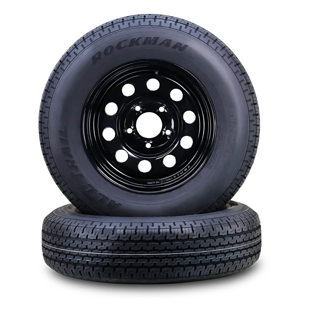 ST205/75R15 8-Ply Trailer Tire Wheel Black Mod Rim Pk2 X645962
