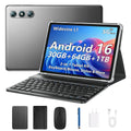 10.1" Android 16 Tablet with Keyboard, 30GB RAM 64GB ROM, Gray M472415