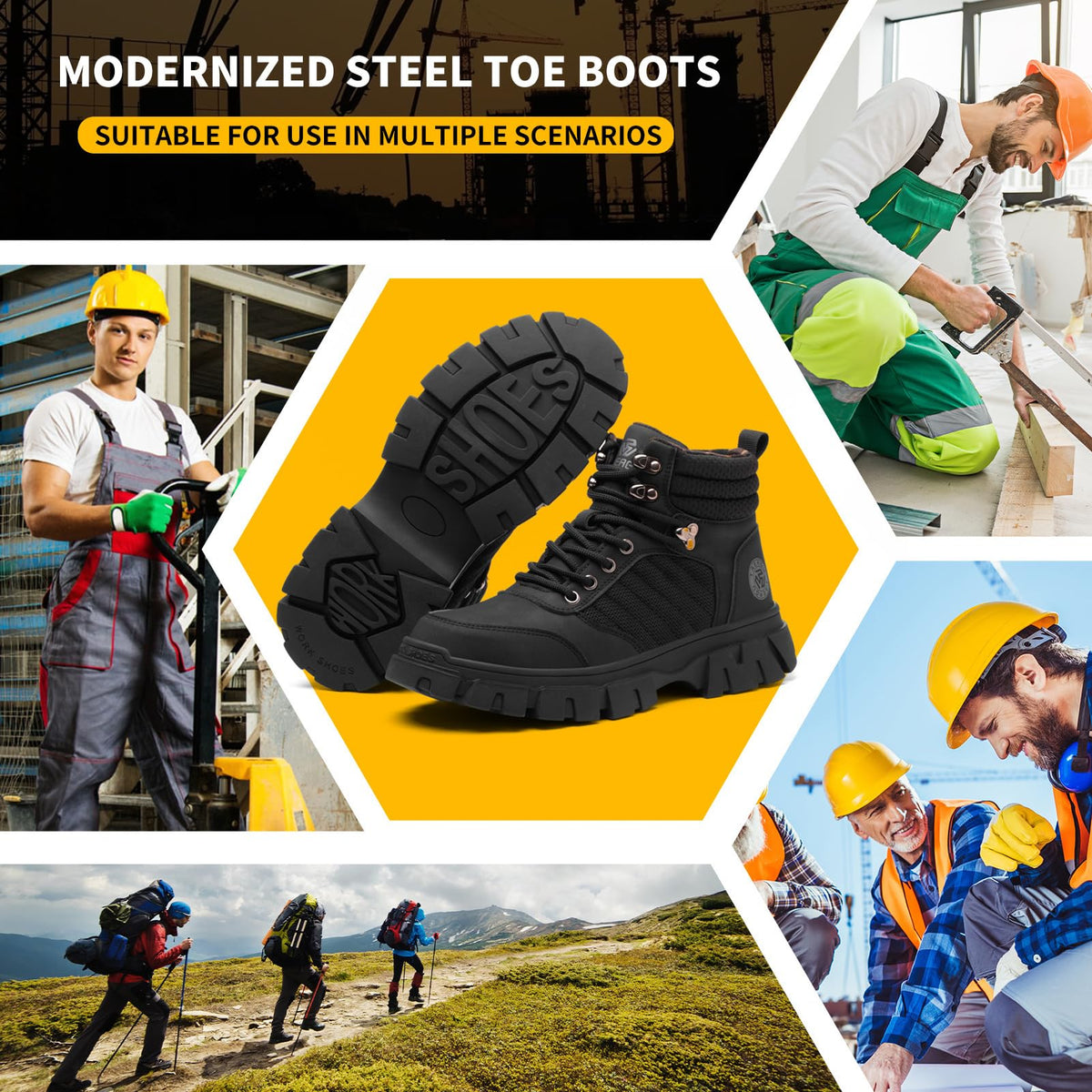 Waterproof Steel Toe Work Boots A936120