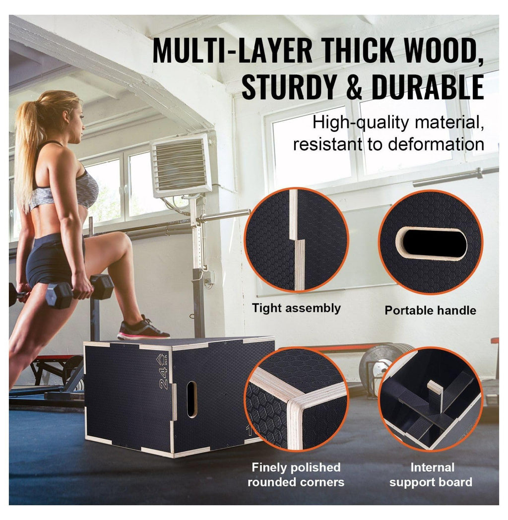 24/20/16 Inch Wooden Plyo Box A37833
