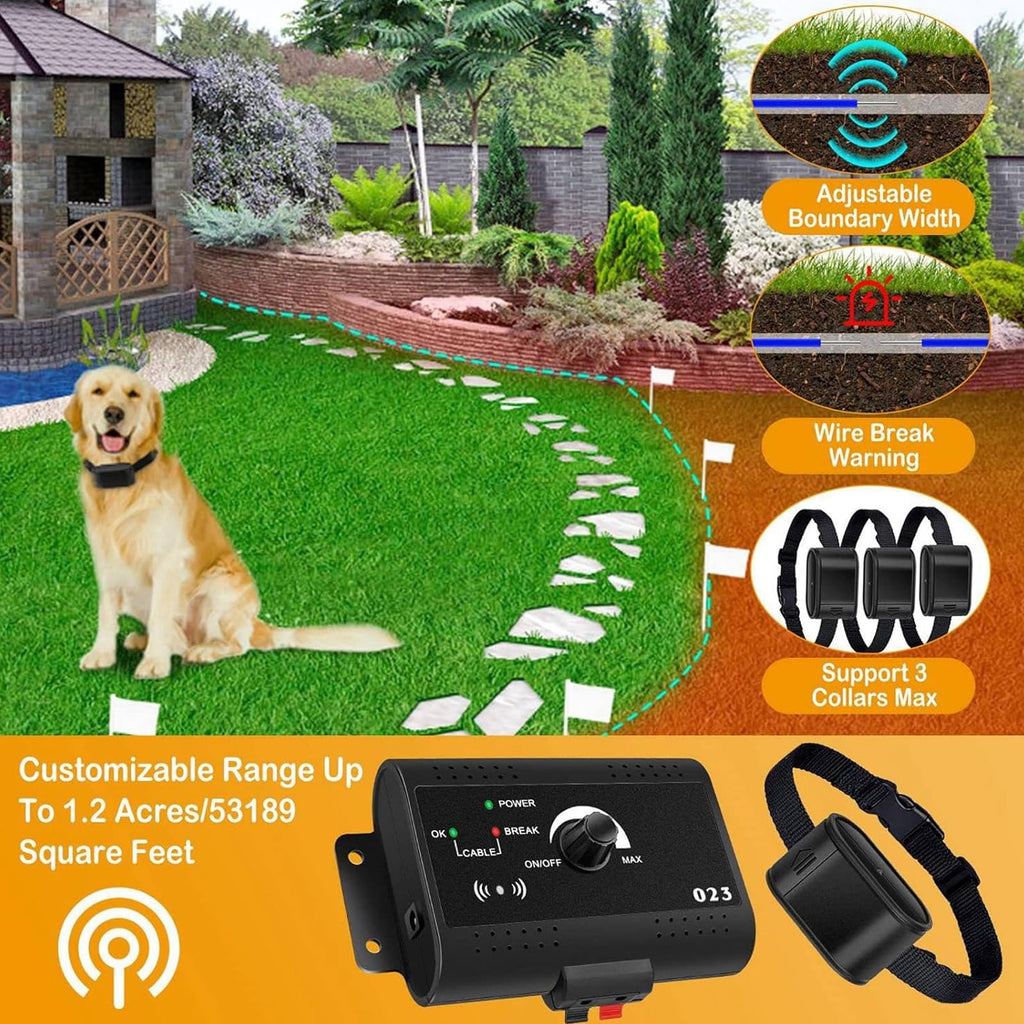 Electronic Dog Fence & Training Collar System, 1/2 Acre, Waterproof Q173