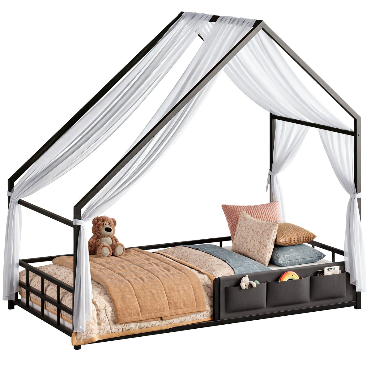 Twin Size Metal Floor Bed Frame X23301