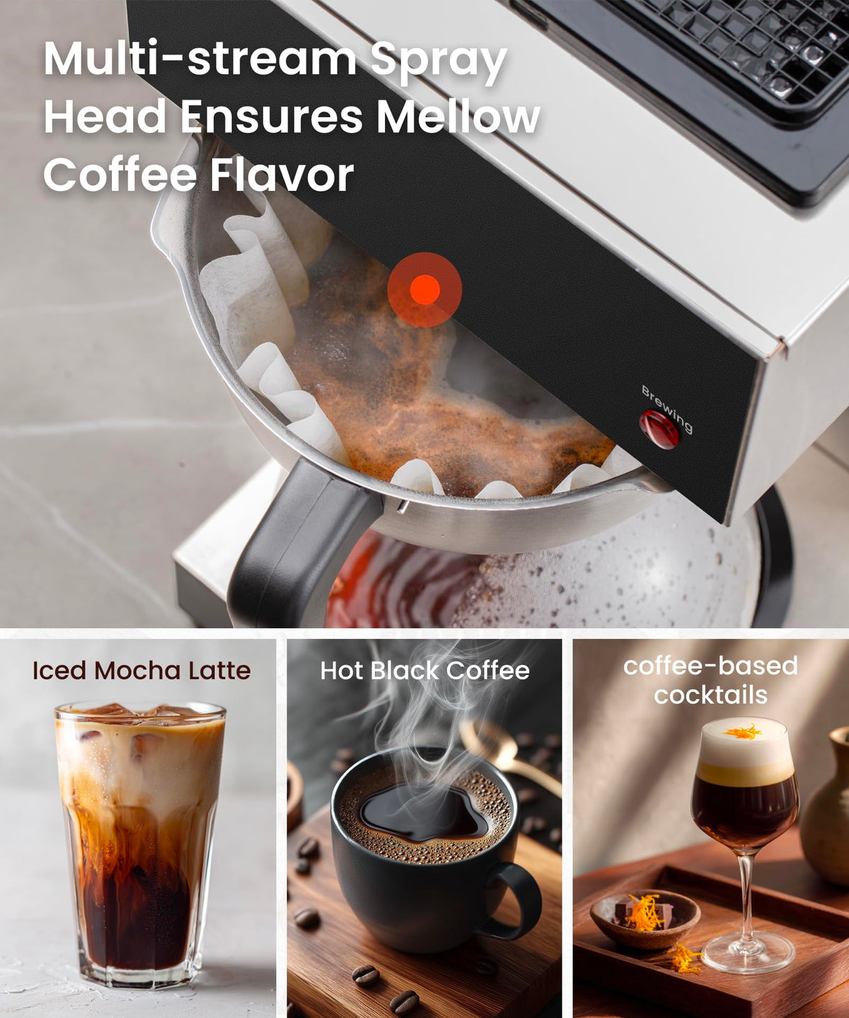 12-Cup Pour Over Coffee Maker with 3 Warmers N585771
