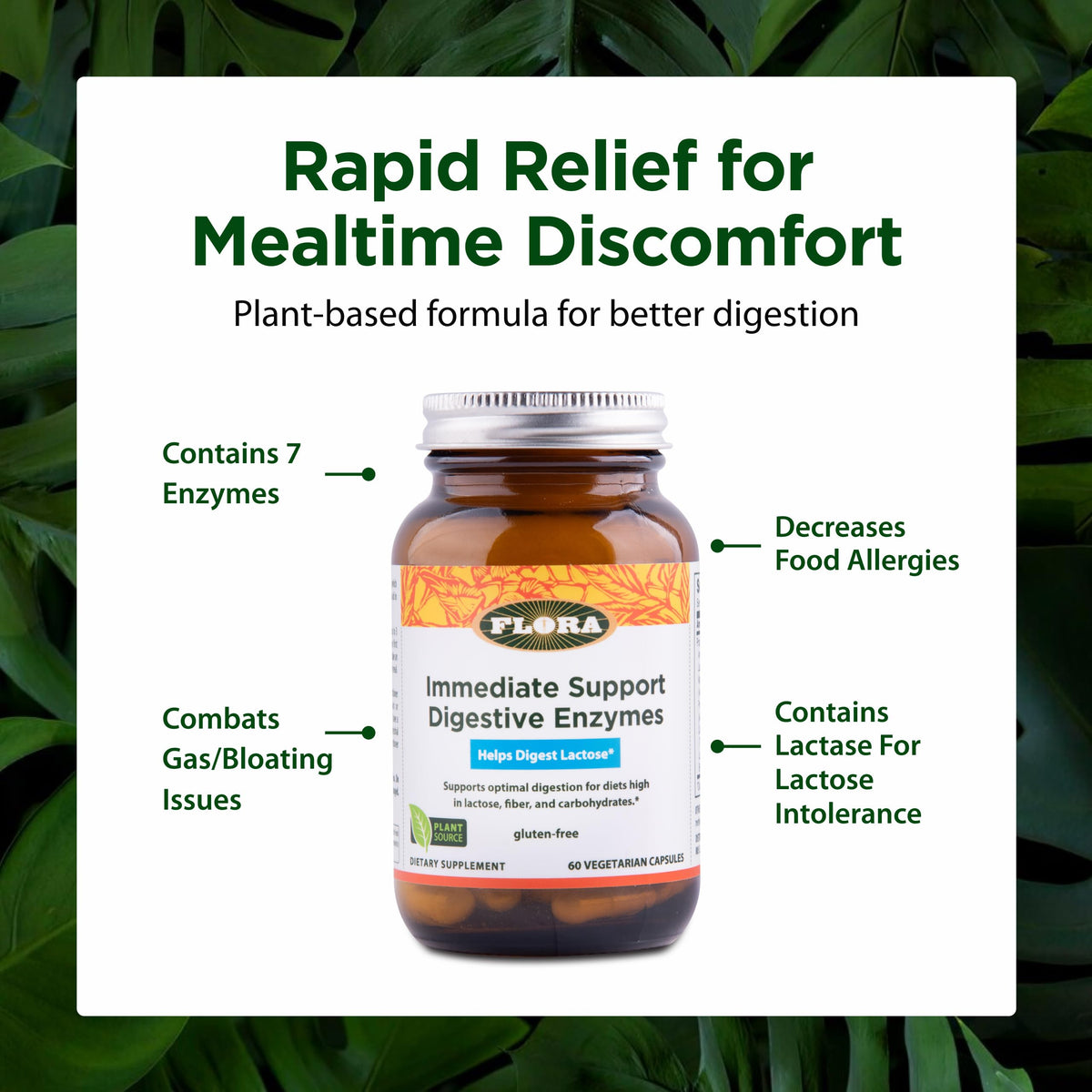 Digestive Enzymes Lactase 60 Veg Caps H580