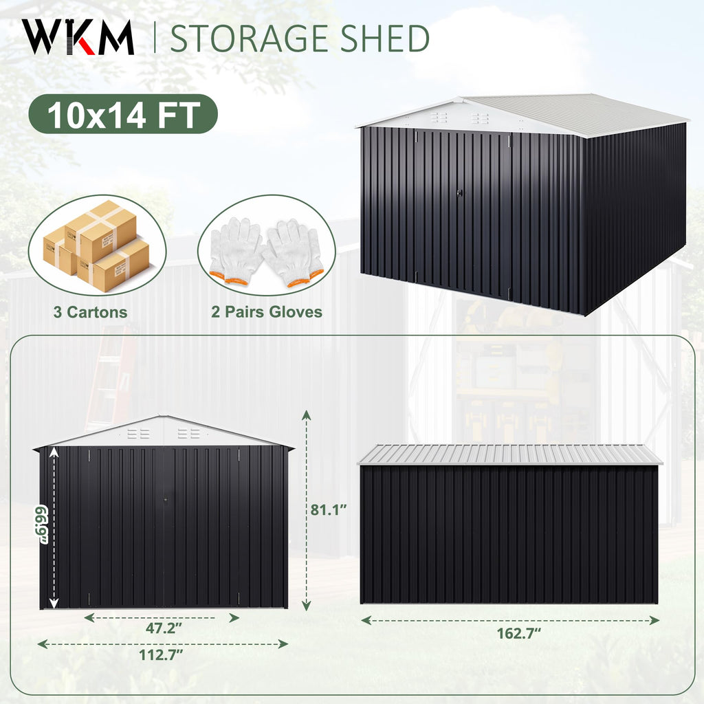 10x14 FT Outdoor Storage Shed Y909