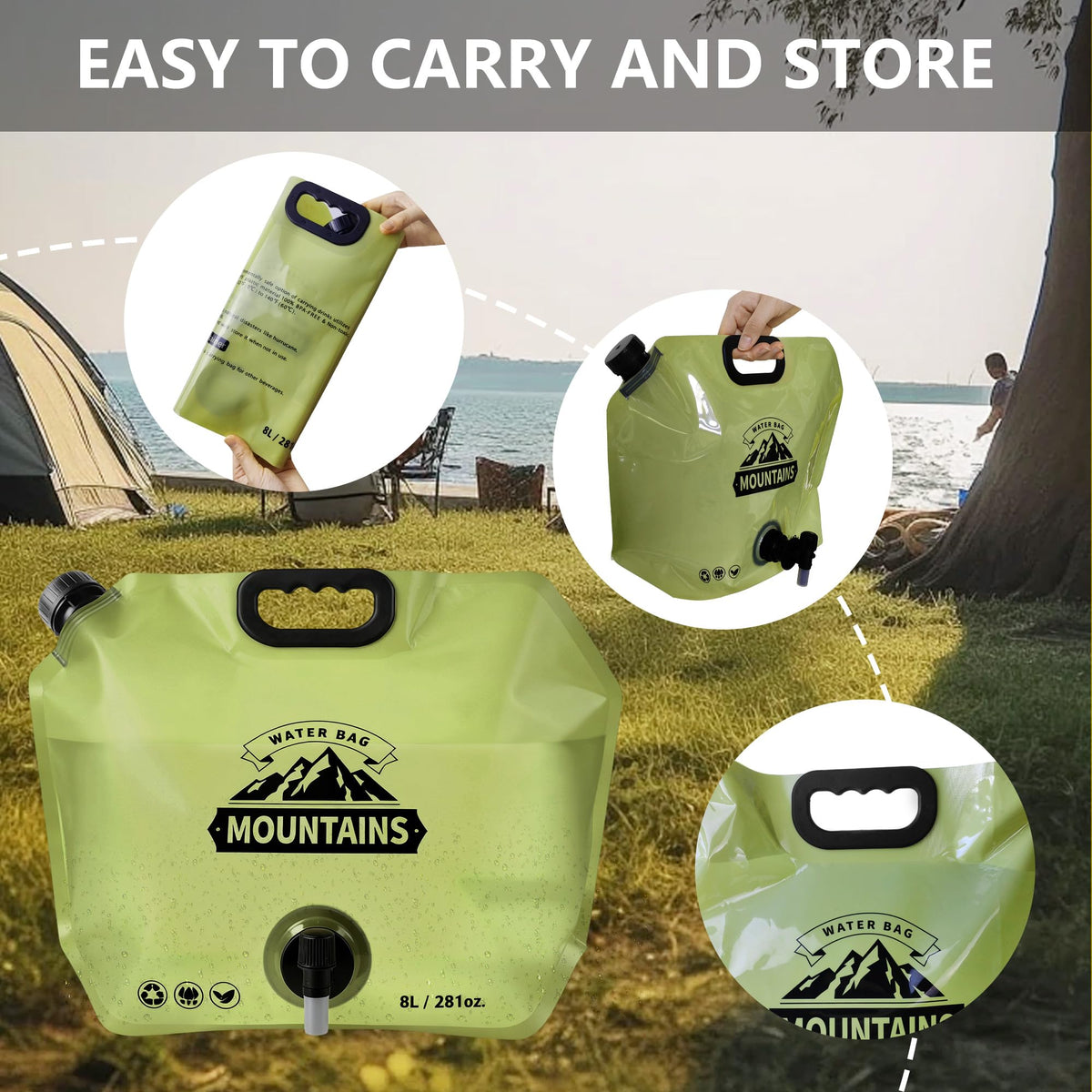 Collapsible 2 Gallon BPA-free Water Container N59908
