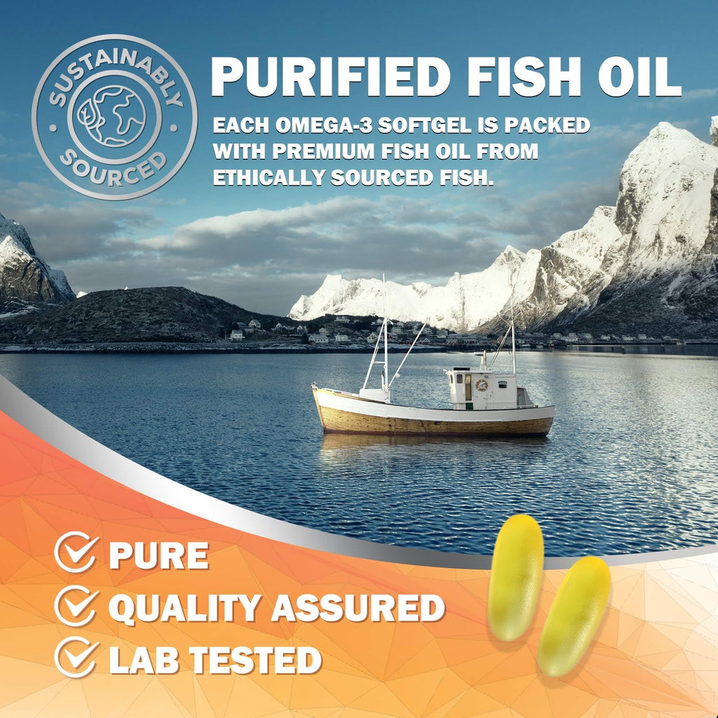 Omega 3 Fish Oil 2400mg Softgels X4400