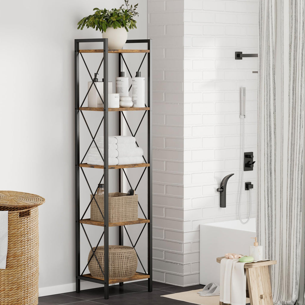 5 Tier Metal Bookshelf J77748