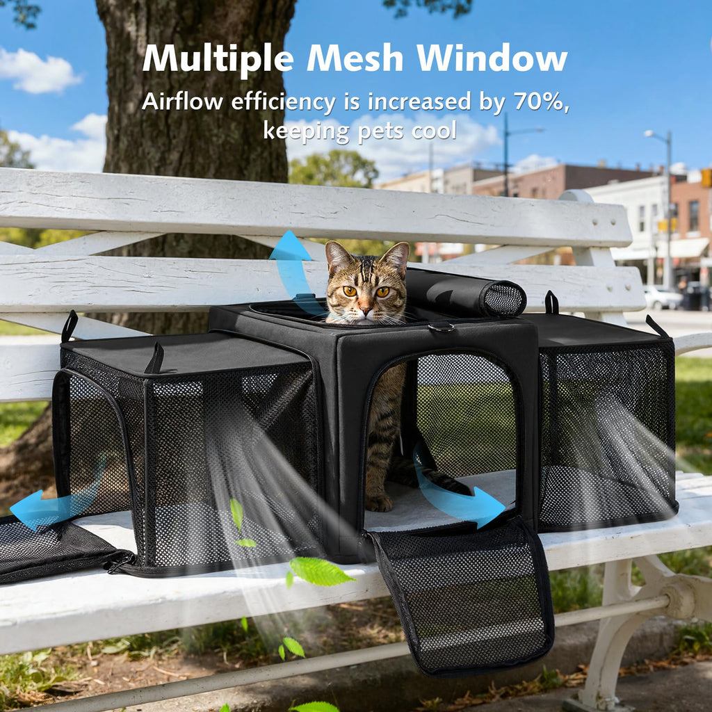 Expandable Dark Gray Cat Carrier X61375
