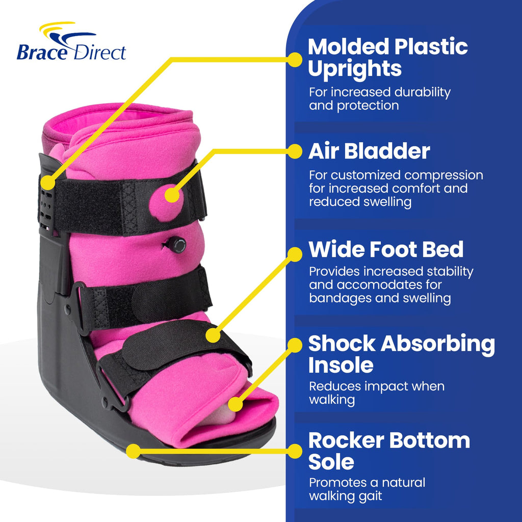 Pink Short CAM Walker Boot V5573