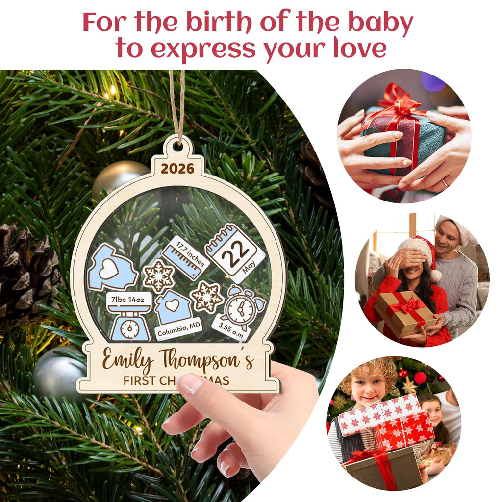 Baby's First Christmas Ornament 2026 Spherical M293