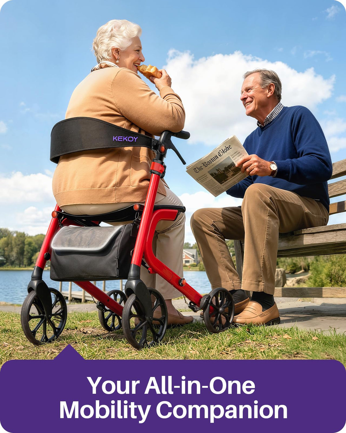 Bariatric Rollator Walker with Seat N830