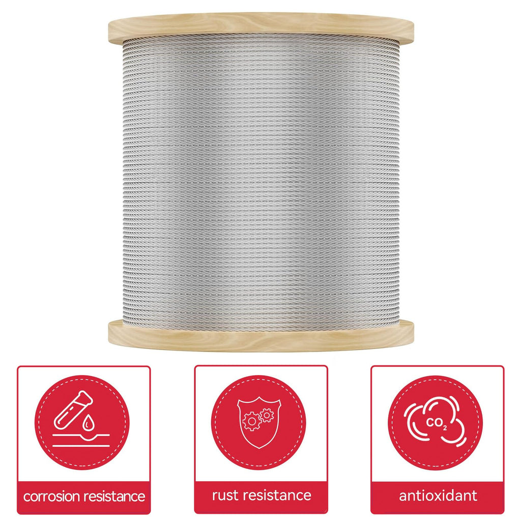 1/8 T316 Stainless Steel Cable 7x7 Strands K61411