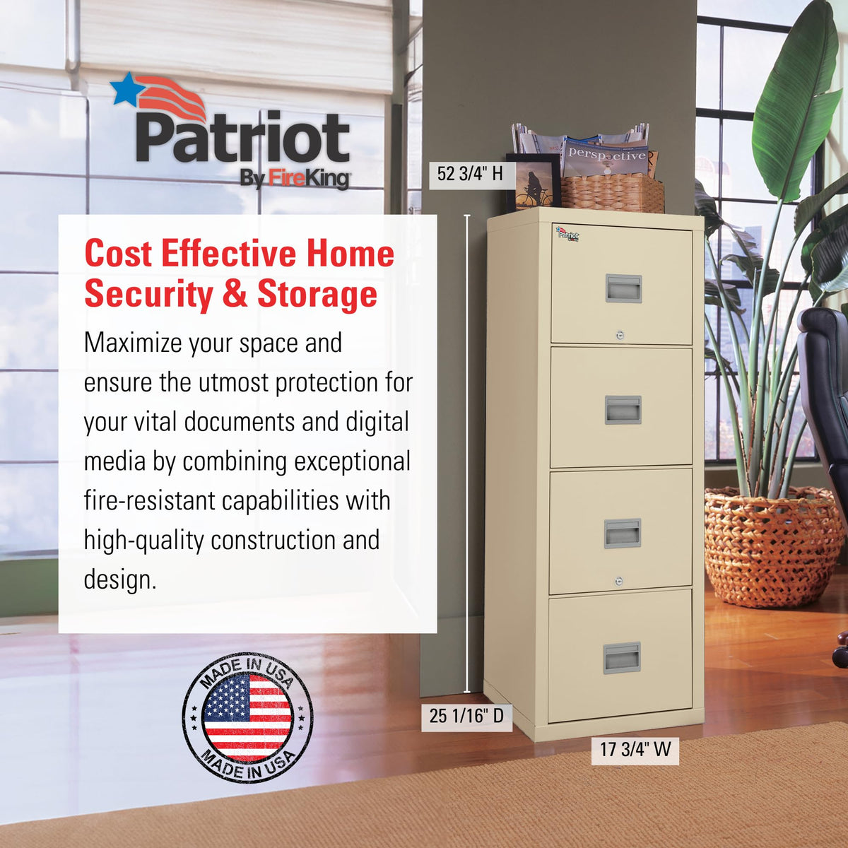 4 Drawer Fire Rated File Cabinet D15574