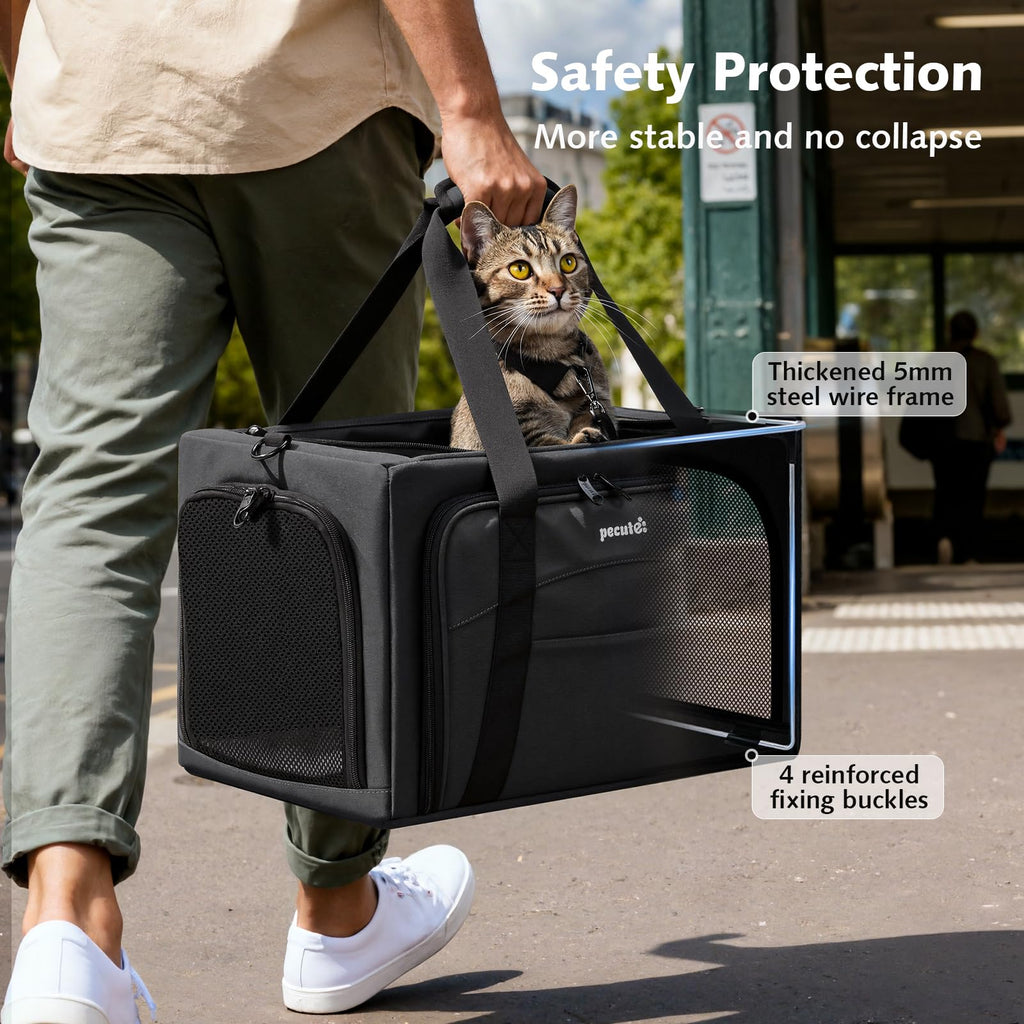 Expandable Dark Gray Cat Carrier X61375