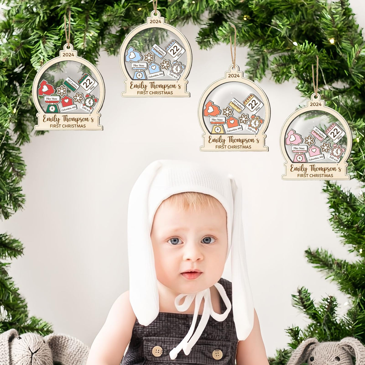 Baby's First Christmas Ornament 2026 Spherical M293