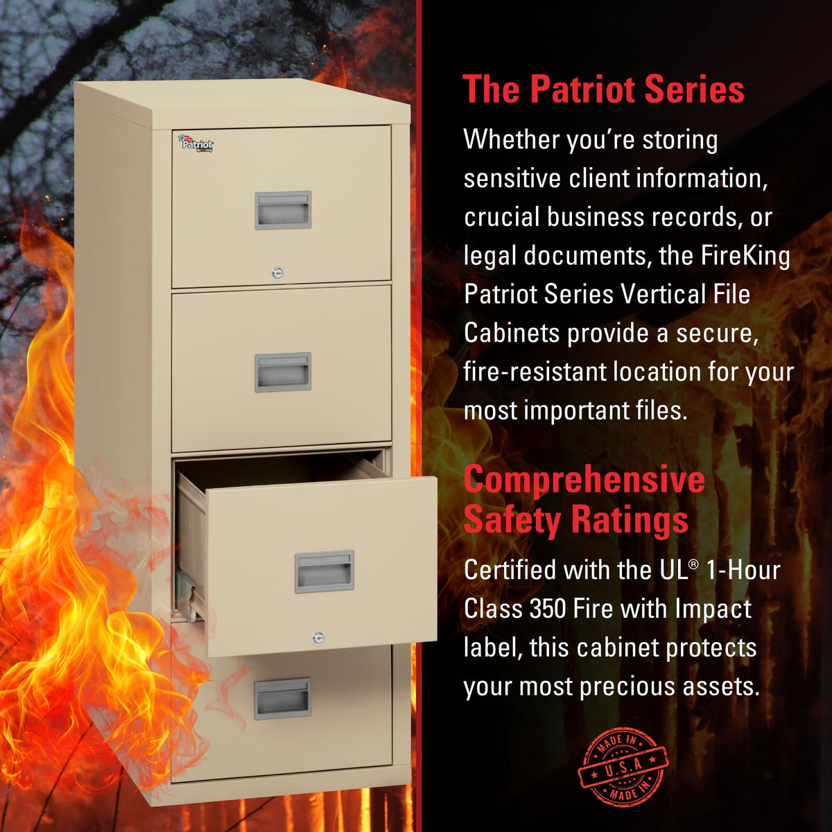 4 Drawer Fire Rated File Cabinet D15574