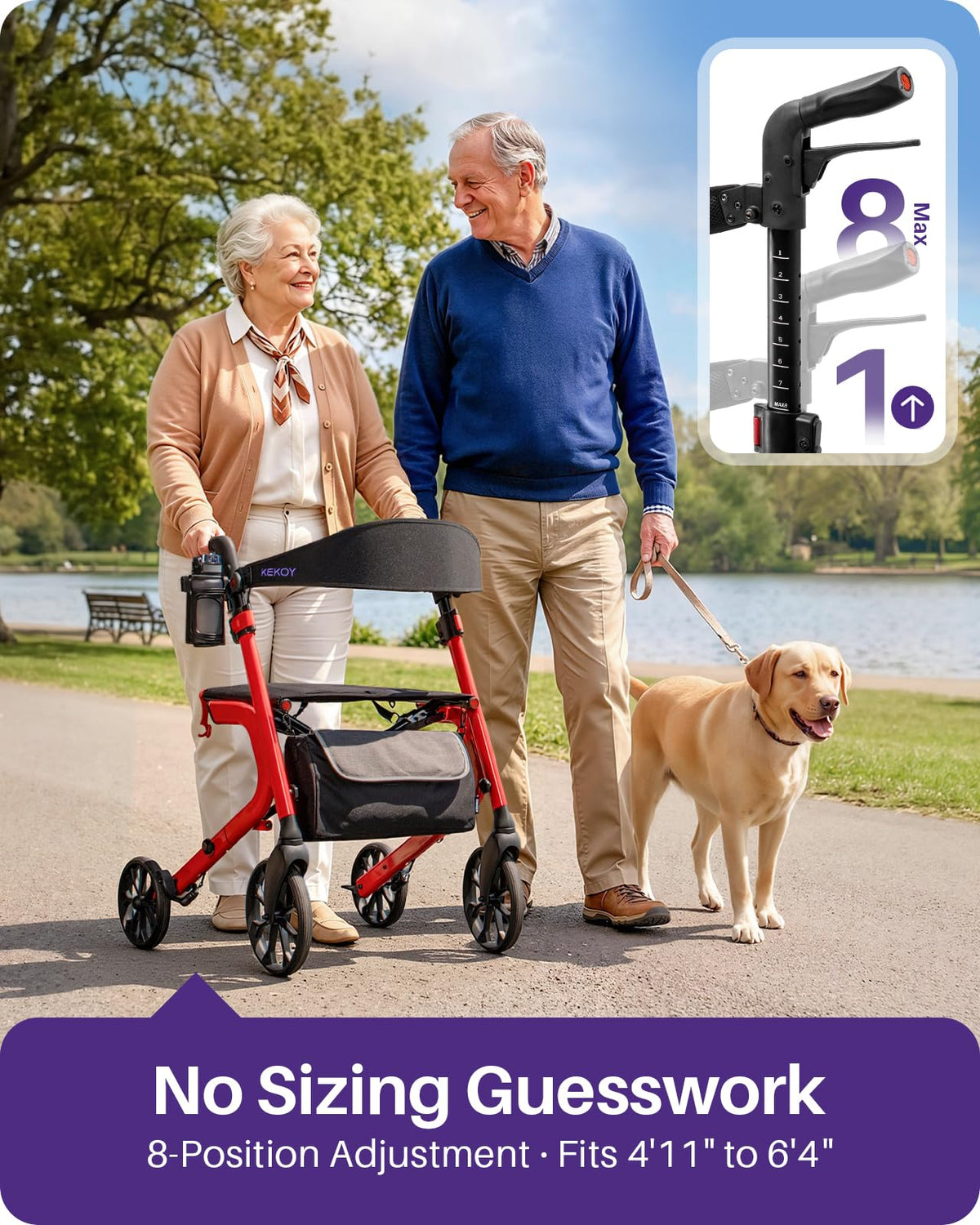 Bariatric Rollator Walker with Seat N830