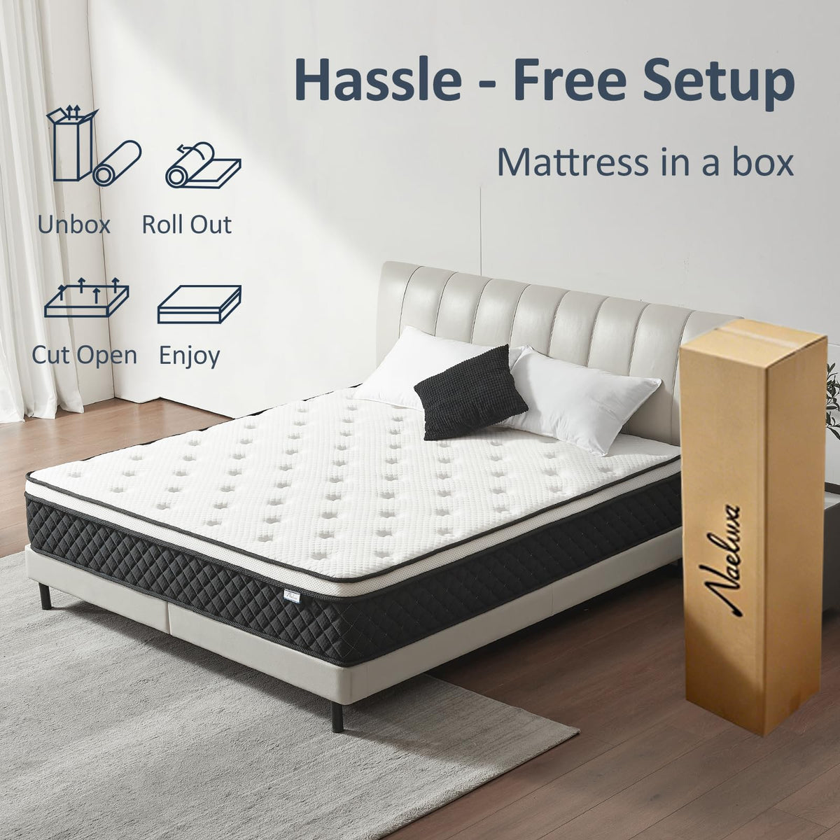 Full Size 12 Inch Pocket Spring Mattress H459