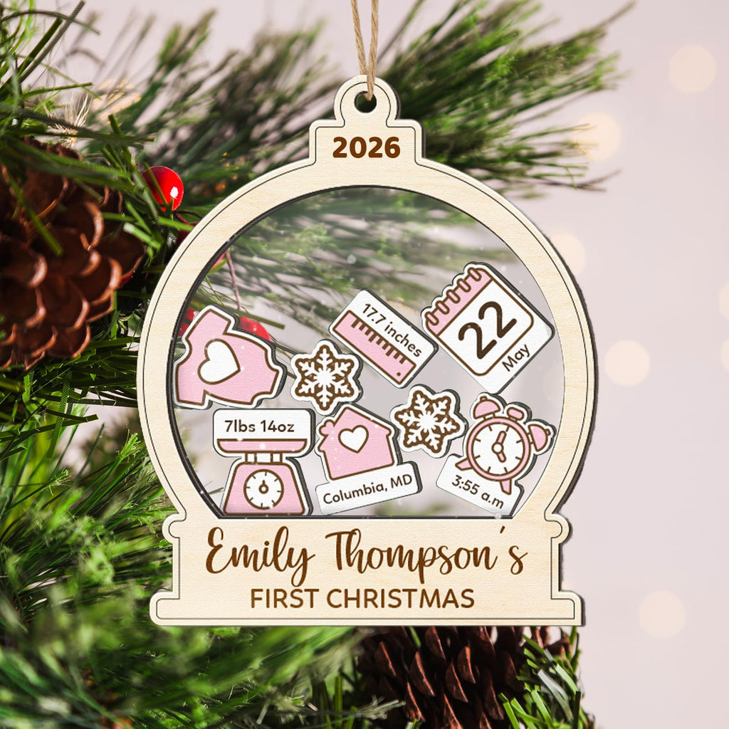 Baby's First Christmas Ornament 2026 Spherical M293