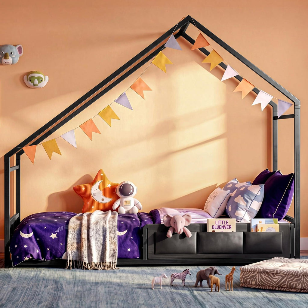 Twin Size Metal Floor Bed Frame X23301