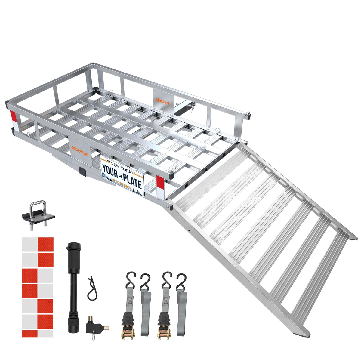 Aluminum Trailer Hitch Cargo Carrier with Ramp I609
