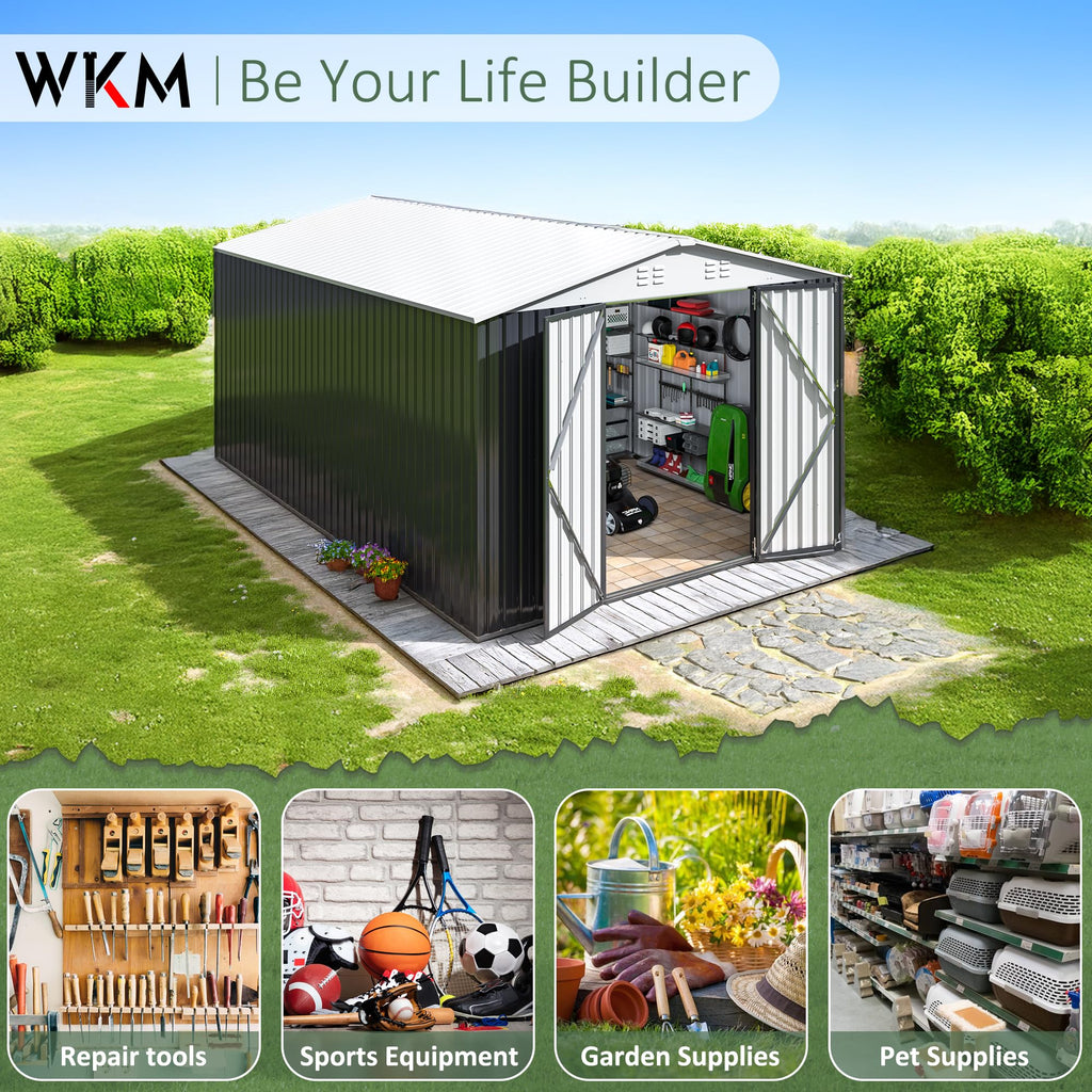 10x14 FT Outdoor Storage Shed Y909