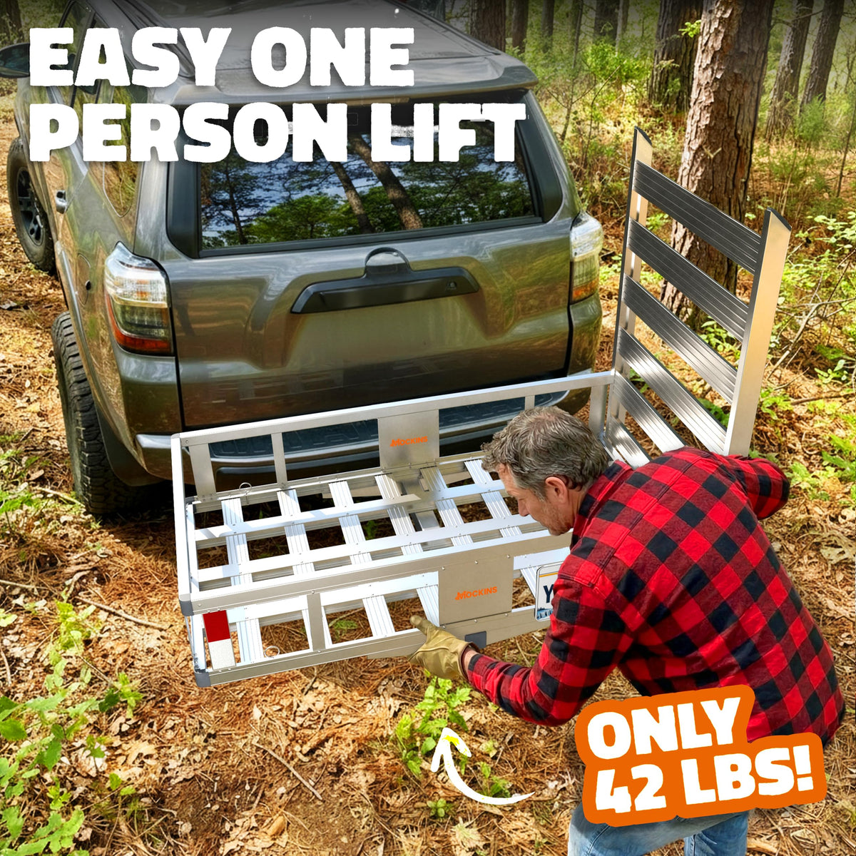 Aluminum Trailer Hitch Cargo Carrier with Ramp I609