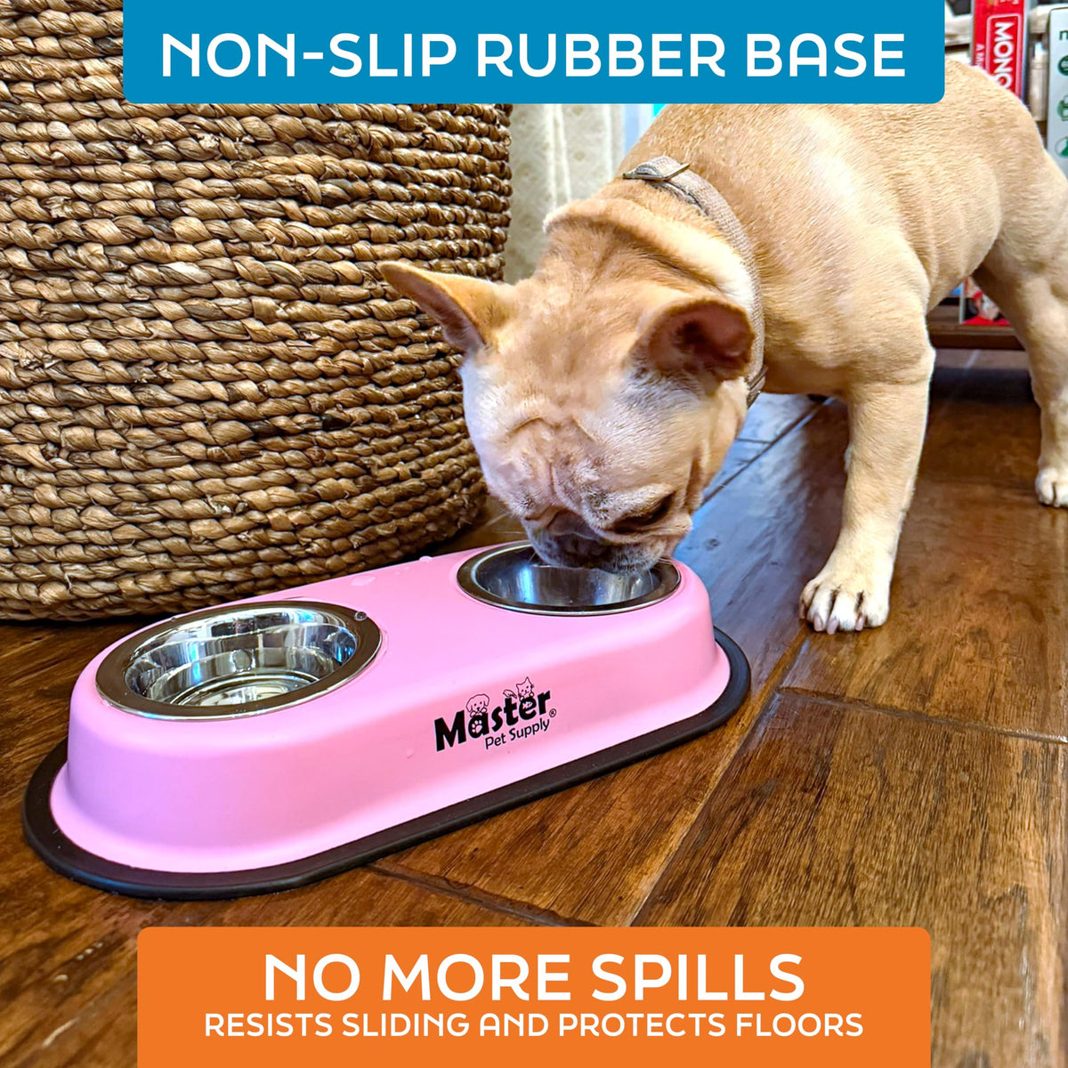 Double Dog Bowls Set with Elevated Base Y141