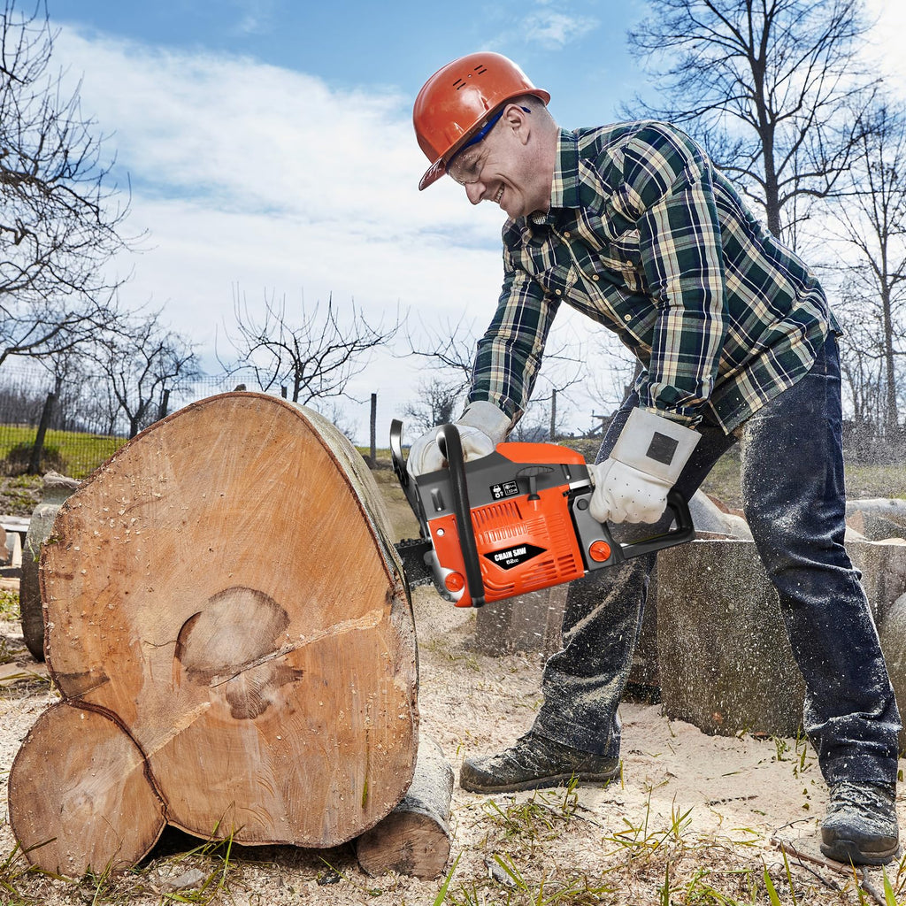 62CC Gas Chainsaw with 20inch & 24inch Chain Saw Bar O269